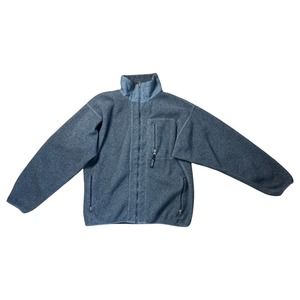 Vintage Made in USA Patagonia Synchilla Gray Unisex Fleece Zip Up Jacket Sz M